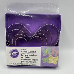 Wilton ~ 4 PC. BUTTERFLY Shape NESTING COOKIE CUTTER SET #2308-1119 - Spring NIB